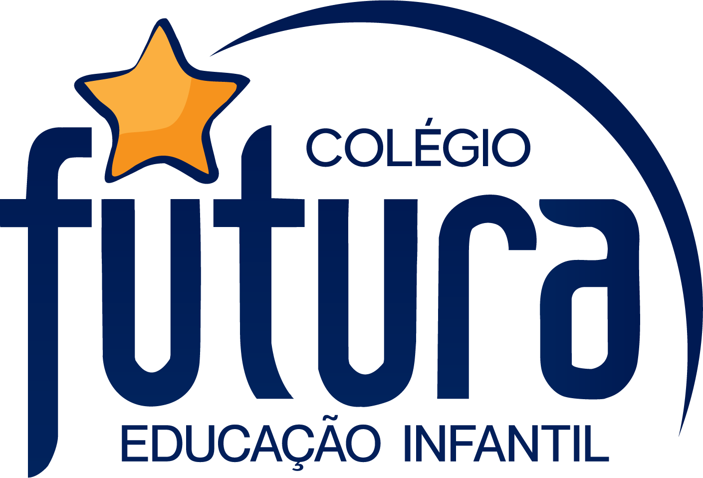 Logo do Colégio Futura Educação Infantil de Jundiaí, com estrela e fundo transparente para uso no cabeçalho.