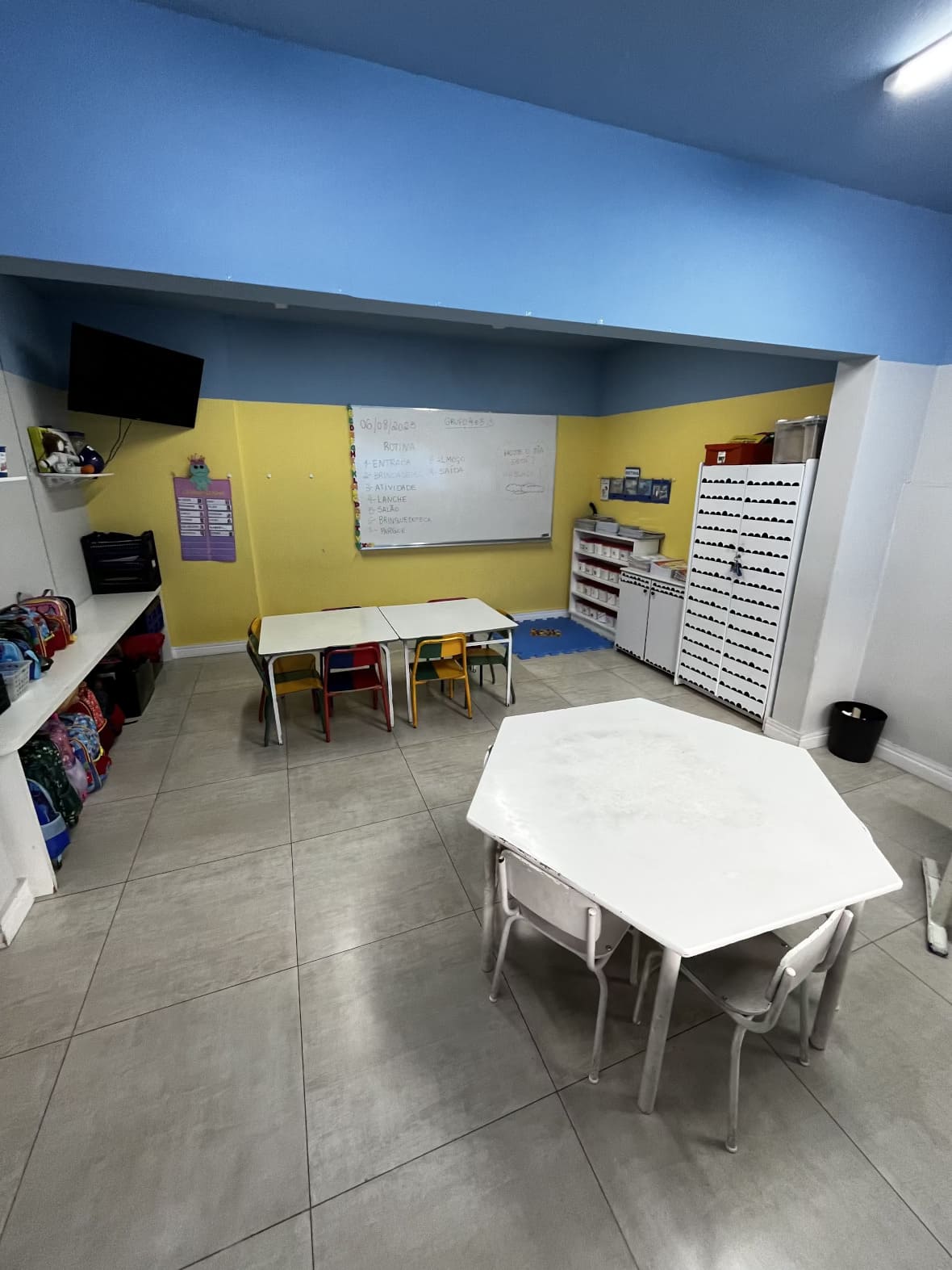 Sala de aula organizada do Colégio Futura Infantil em Jundiaí-SP
