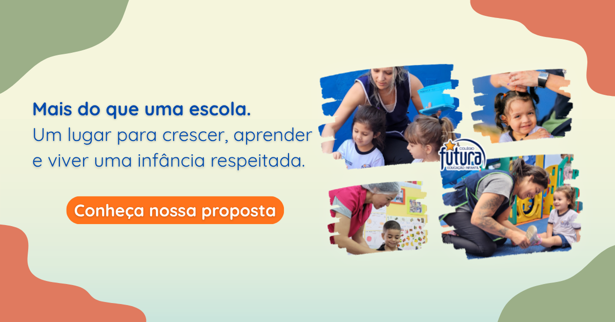 Versão mobile do banner sobre proposta pedagógica e educação infantil humanizada no Colégio Futura Jundiaí SP.